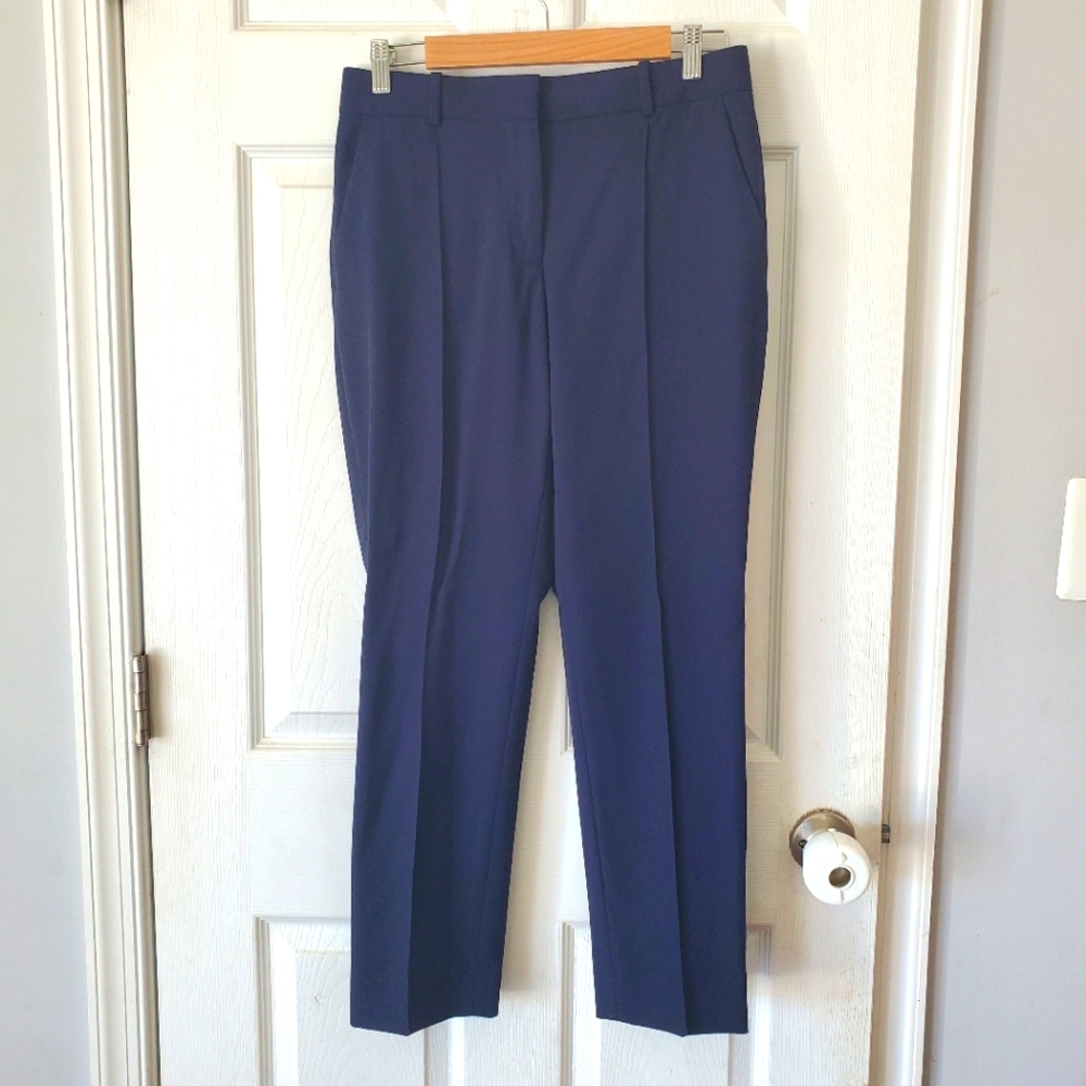 Everlane Wool Straight Leg Seam Front Pants Navy Blue Women's Size 2